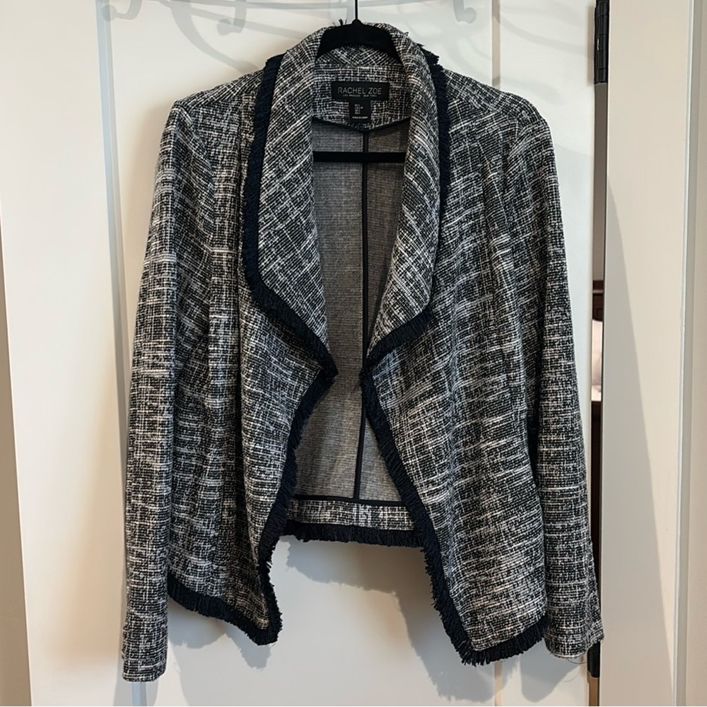 NWOT Rachel Zoe Blazer Jacket Navy and White